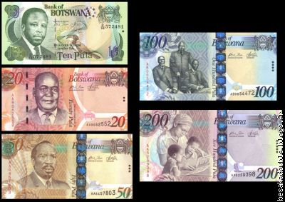 Botswana SET 2009 ( 10 Pula : issue 2002 )   Set price : 70 
